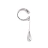 Clip de Oreja con Borla de Cadena Gota de Agua Nuevo Diseño de Moda Gota de Lágrima para Oreja sin Agujeros Clip de Oreja para Mujer