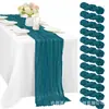 Amazon Bali Chifón Arrugado Mantel Individual, Mantel de Gasa Semitransparente, Mantel de Boda Estilo Bohemio Festivo