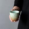 Taza Xiangyun de alta calidad, color degradado de celadón, taza maestra pura, taza de té en relieve hecha a mano para el hogar, taza de degustación de té, juego de té de kung fu