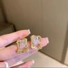 Pendientes de lujo ligeros 2024 para mujer, diseño de nicho, con pasador de plata, a la moda, combinables, estilo frío, joyas para las orejas de celebridades de Internet.