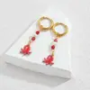 Pendientes de Acero Inoxidable con Borlas Estilo Oceánico Chapados en Oro de 18 Quilates, No se Desvanecen, Pendientes de Lujo Ligero para Mujer, Exclusivamente para Ventas Transfronterizas