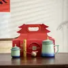 Oficina de Souvenirs Culturales y Creativos de la Ciudad Prohibida Set de Artículos de Oficina con Logo para Líderes, Taza de Té de Cerámica para Oficina, Regalo Corporativo