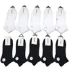 Calcetines de Algodón Deportivos de Malla Plana de Caña Corta Color Blanco Puro Negro Puro Combinan con Todo Estilo Estudiante Universitario Calcetines de Estudiante