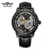 Ganador Moda Masculina Estilo Europeo y Americano Reloj Mecánico Semi-Automático Retro Tallado Calado Movimiento Mecánico