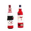Nova decoração criativa de Natal bolsa de lã tricotada para garrafa de vinho Capa de garrafa de vinho para bar de Natal restaurante