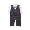 Mameluco de manga larga para niño de primavera y otoño directo de fábrica, ropa formal de caballero para niños, enterizo para bebé