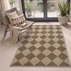 Tapete de Chão Xadrez Novo de Linho Sintético para Entrada, Resistente a Manchas, Resistente ao Desgaste, Fácil de Limpar, Tapete de Porta Mais Vendido na Amazon Temu