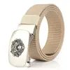 Cinturón con hebilla automática sin dientes para jóvenes, cinturón de negocios para hombre, cinturón informal de nailon, venta directa de fábrica