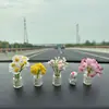 Adornos Creativos para Coche, Lindo Conejo Flor Perfumada para Coche, Mesa de Control Central de Pantalla, Decoración Interior de Coche, Objetos Divertidos, Diosa Popular de Internet