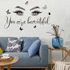 Ojos Hermosos Decoración de Pared de Habitación Estilo Europeo Diseño de Dormitorio Ins Simple Personalidad Calcomanías de Pared Mural YH36003