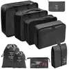 Amazon Bolsa de Almacenamiento para Viaje Juego de Ocho Piezas Portátil para Viaje de Negocios Equipaje de Viaje Juego de Bolsas para Organizar y Almacenar Ropa