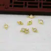 Joyería DIY Cobre Color Oro 24K Conservación de Color 4mm Colgante de Zircón Accesorios de Conexión Accesorios para Horquillas Materiales Hechos a Mano B934