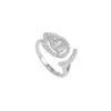 Pendientes de anillo de collar de zirconio largo asimétricos cuadrados de gota de agua de moda de venta caliente transfronteriza set de joyería en vivo