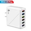 Carregador 3.1A 6Usb Carregador de Telefone Celular Cabeça de Carregamento Plug Europeu, Americano, Britânico e Coreano Atacado Transfronteiriço