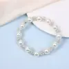 Pulseira Manta Pérola Rosa Feminina com Contas de Alto Padrão Nicho Novo Estilo Chinês Bola de Cristal Diamante Joia de Mão para Ano Novo Atacado