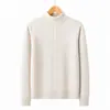Suéter de punto de cuello medio para otoño para mujer, engrosado para otoño e invierno, top tipo jersey holgado para madres