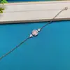 Nuevo Pulsera de Huevo de Calcedonia Verde Hielo Superficie Plateada Incrustada con Ágata Jade Exquisita Ajustable Pulsera de Lujo Ligero