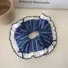 Anillo para el cabello multicapa con diseño de nicho a cuadros estilo coreano, cuerda para el cabello, cabeza esférica que combina con todo, accesorios para el cabello de alta gama