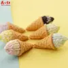 Serie de Conos Degradados Bicolor Tridimensional Juguete Alimentario DIY Pegamento de Crema Accesorios de Resina Colgante para Tocados Llavero
