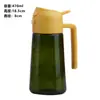Olla de Aceite de 470 ml, Botella Pulverizadora de Aceite, Botella de Aceite de Vidrio Colgante sin Aceite, Botella Pulverizadora de Aceite de Doble Propósito para Pulverizar y Verter, Olla de Aceite Tipo Pulsador de Gran Capacidad
