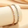 Amazon Suministro Transfronterizo Lujo Ligero Dorado Champagne Pulsera de Circonita Alta Moda Nuevo Pulsera Chapada en Oro con Incrustaciones de Diamantes