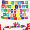 Bandeira de Festa Mexicana Tecido de Feltro Flor de Carnaval 20*30 Dia dos Mortos Bandeiras de Banner Não Tecido