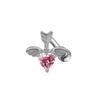 Pendientes de botón de mariposa transfronterizos europeos y americanos Gaibei, cinco estrellas, corazón rosa, circonita, lujo ligero, para chicas bonitas, acero inoxidable, para el lóbulo de la oreja