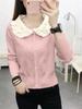 Otoño 2024 Nuevo Suéter Estilo Cera Suave con Cuello de Muñeca Camisa Base Moda Femenina Holgada Elegante Top Corto