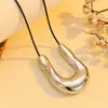 Cadena de Suéter Mismo Estilo de Blogger Coreana Colgante de Corazón Geométrico Irregular Peine Colgante Collar de Cadena Ajustable Deslizante