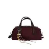 Bolso de hombro retro de gamuza transfronterizo, nuevo estilo otoño/invierno, bolso tipo bowling simple y ligero, bolso de hombro para mujer