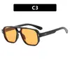 Gafas de Sol Kedun de Doble Puente y Montura Pequeña Poligonales Estilo Europeo y Americano Retro Casual Tendencia para Conducir