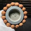 Autêntico Pulseira de Bodhi Olho de Fênix de Pele Vermelha Nepalesa, Contas de Oração de Círculo Único Ligeiramente Arredondadas, Pulseira de Bodhi Natural Feita à Mão para Coleção e Manuseio