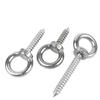 Tornillo de ojo de acero inoxidable 304 con anillo Gancho autorroscante Tipo ojal Autorroscante Tornillo de audio M4M12