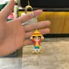 Llavero Animación de Dibujos Animados Clásicos One Piece Muñeco de Luffy Cadena para Llaves de Coche Bolsa Colgante Pequeño Regalo Venta al por Mayor