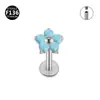 Aretes de Acero Inoxidable con Forma de Serpiente de Venta Caliente Transfronteriza, Piercings para Labio de Grado Médico, Piercings para Cartílago de la Oreja, Joyería para Piercings Corporales con Barra de 1.0mm