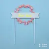 Cartão de Bolo de Aniversário Criativo com Luz Decoração Mori Guirlanda de Rattan Cor de Bandeira Romântica Estrela de Cinco Pontas Plug-in