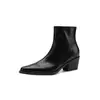 Botines de 5.5CM estilo europeo y americano, modernos, minimalistas y elegantes, nueva colección otoño/invierno 2026, punta fina, tacón grueso, cierre lateral, botas de moda