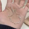 Pulsera de Plata de Ley S925 Lazo Retorcido para Mujer Corazón Dulce de Chica Ins Cadena Delicada de Costura de Alto Nivel