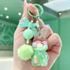 Mini Conejo Arena Líquida Llavero Dibujo Animado Muñeca Acrílica Colgante Lindo Arena Líquida Llavero Mochila Pequeño Regalo