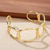 Pulsera Abierta Ajustable de Empalme Hueco Forma de C Estilo Europeo y Americano para Mujer, Pulsera de Amistad Retro Minimalista Simple