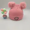 Toucas para Bebê, Toucas de Lã Tricotada, Cachecóis Quentes de Outono e Inverno para Meninos e Meninas, 3-18 Meses, Protetores de Orelha Infantis em Formato de Cúpula