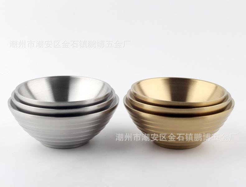 金色双层锥形螺纹碗4