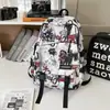 Mochila para niños, estudiantes de secundaria y preparatoria, estilo callejero americano, diseño de graffiti moderno, alta calidad, adecuada para viajes, también disponible para niñas