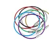Llavero de cable de acero de colores con acabado pintado, anillo de cable de acero recubierto, material para accesorio DIY, llavero de hebilla de cable de acero