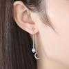 Aretes de Plata Esterlina para Mujer 2025 Nuevos de Moda con Borla Larga Coreanos Elegantes Aretes Populares de Estrella Luna