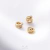 Zircón incrustado color oro 14K que no se decolora serpiente grande con agujero pasante colgante Passepartout cuenta hecha a mano accesorios de joyería diy