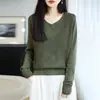 Suéter tejido a crochet con cuello en V calado transfronterizo 2026 para mujer, nuevo estilo otoño/invierno, suéter talla grande, suéter de capa base