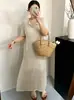 Ropa para Mujer Tallas Grandes: Conjunto de Dos Piezas: Camisola Interior y Vestido Exterior Calado, Atuendo Casual de Verano 2026 para Mujeres de Tallas Grandes