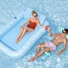 Sofá inflable de agua con doble fila flotante y forma de cisne sandía para tomar el sol, colchón inflable reclinable, colchoneta de playa, anillo de natación