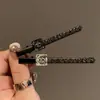 Estilo Coreano Nuevo Lujo Ligero Diseño de Nicho Temperamento Pinza para el Cabello de Cristal Pinza Lateral Versátil Moda Pinza para el Cabello